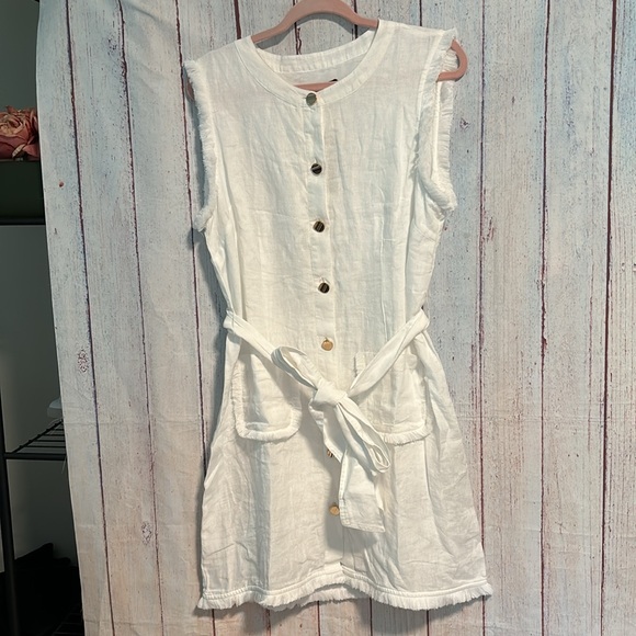 NWT J. Crew Raw-hem mini shirtdress in linen - Picture 4 of 9